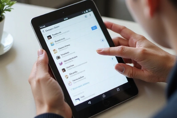 Persona che gestisce le impostazioni della privacy su un dispositivo